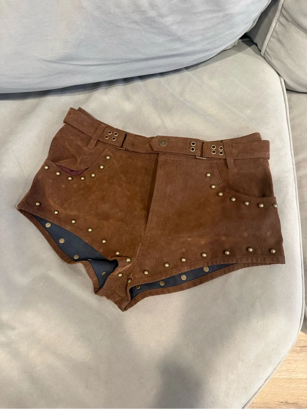 Free People The Cool Kid Suede Micro Shorts